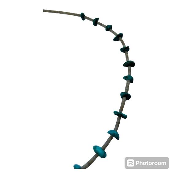 Handmade Turquoise & Quartz Stone Necklace - Boho Chic, Durable Steel String - Picture 5 of 5